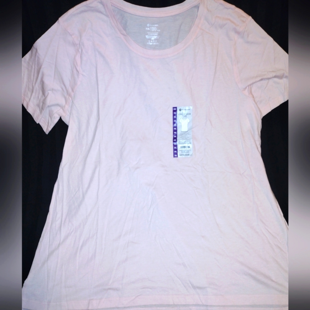 XXL Ladies Pink Crewneck Tee